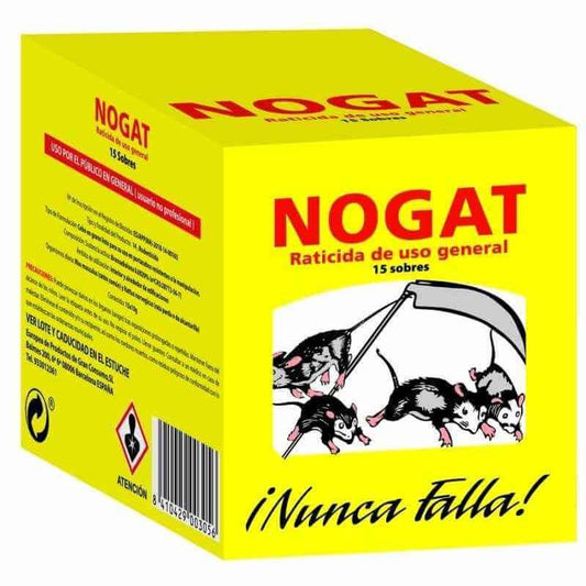 Nogat Raticida Uso General 15 Sobres x 10G