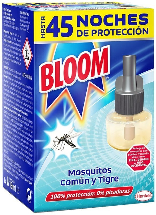 Bloom Recambio Líquido 45 Noches – Protección Eficaz Contra Mosquitos Común y Tigre