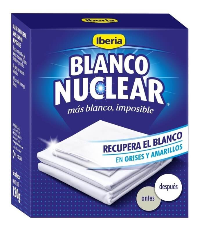 Iberia Blanco Nuclear Blanqueador de Ropa 6 Sobres 120g