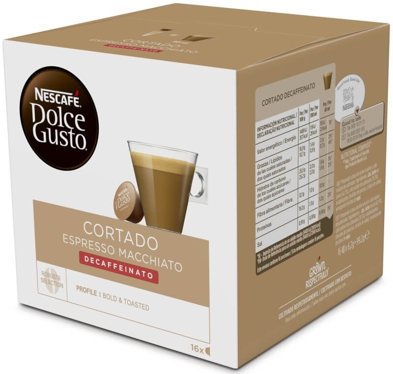 Dolce Gusto Cortado Espresso Macchiato Descafeinado 16 Cápsulas