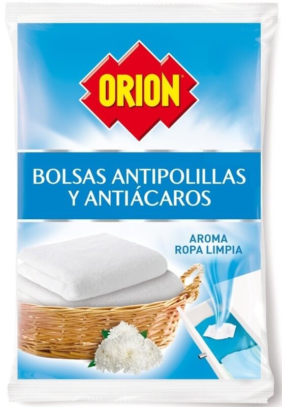 Orion Bolsas Antipolillas y Antiácaros Aroma Ropa Limpia 25G