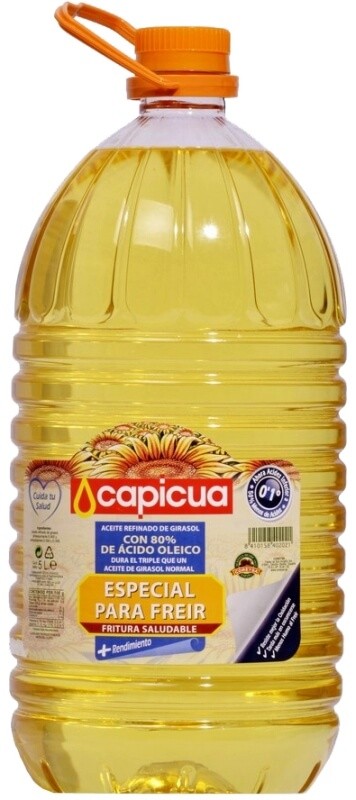 Capicua Aceite Refinado de Girasol 5L - Especial para Freír