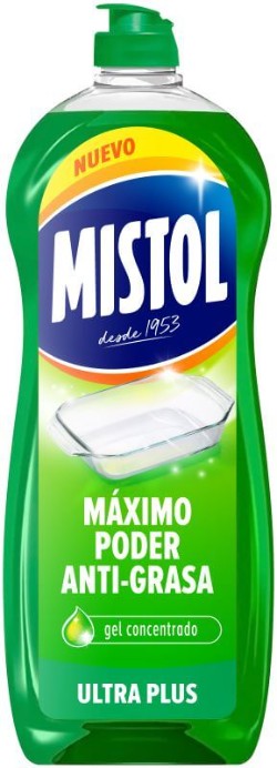 Mistol Ultra Plus Lavavajillas a Mano 650 ml