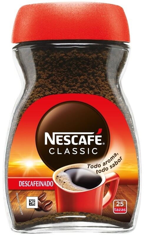Nescafé Classic Descafeinado Café Soluble 50 g – Sabor Intenso en Formato Compacto