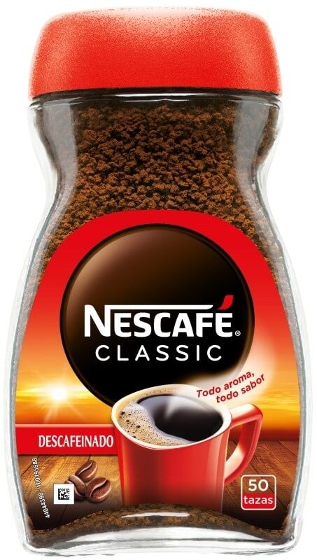 Nescafé Classic Descafeinado Soluble 100 g - Todo el Aroma y Sabor del Café, Sin Cafeína
