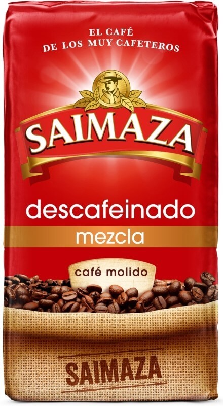 Saimaza Café Descafeinado Mezcla Molido 250 g – El Placer del Café, Sin Cafeína