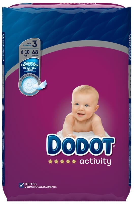 Dodot Activity Talla 3 68 Pañales, 6-10 kg