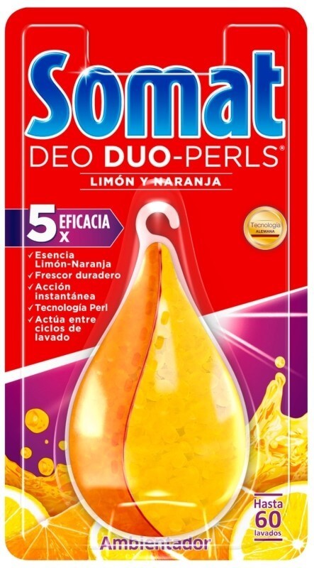 Somat Ambientador Lavavajillas Deo Duo-Perls Limón y Naranja
