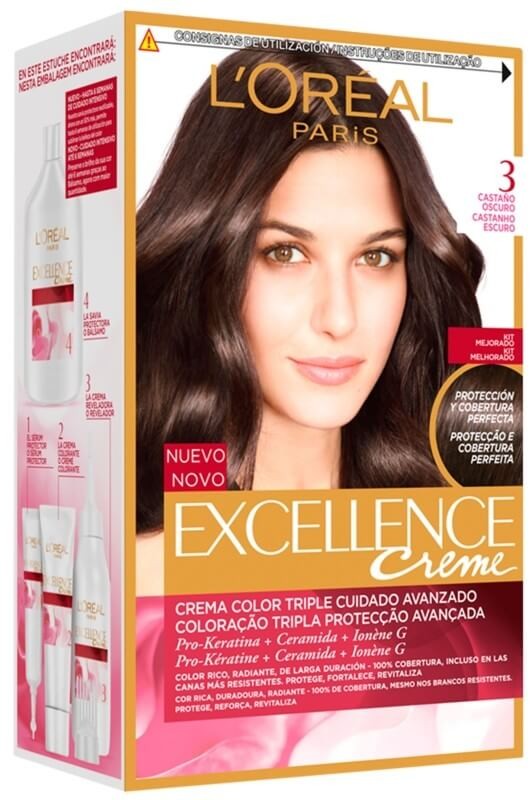L'Oreal Excellence Creme Tinte 3 Castaño Oscuro