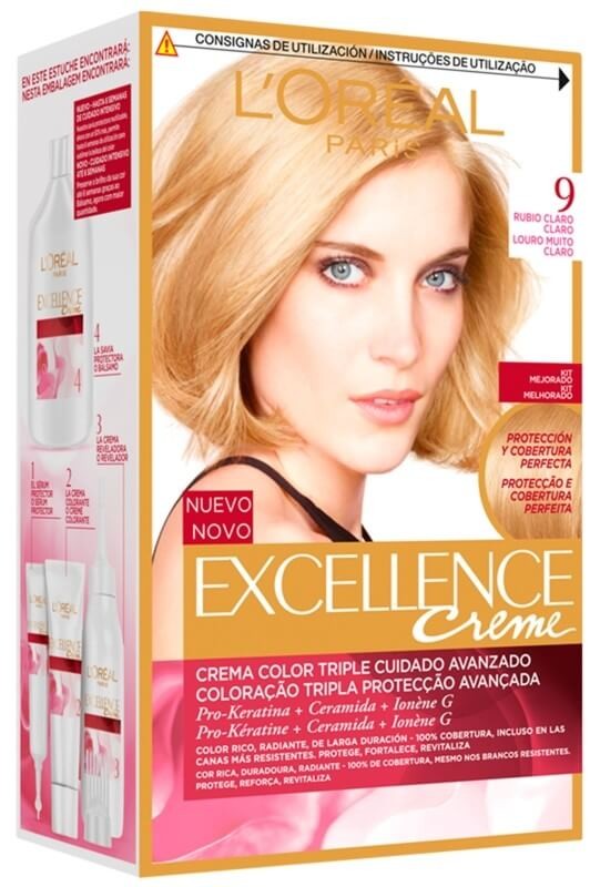 L'Oreal Excellence Creme Tinte 9 Rubio Muy Claro