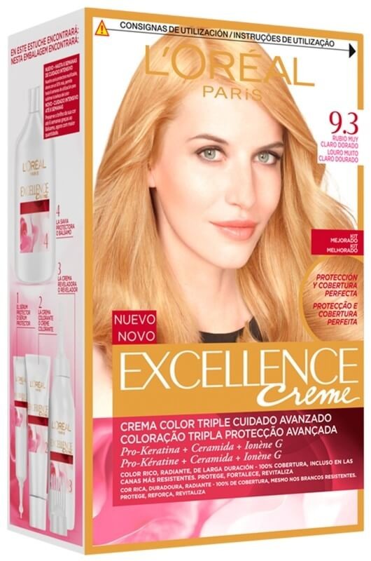 L'Oreal Excellence Creme Tinte 9.3 Rubio Muy Claro Dorado