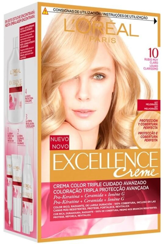L'Oreal Excellence Creme Tinte 10 Rubio Clarísimo