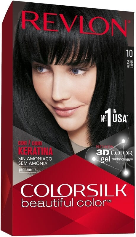 Tinte de Pelo Revlon Colorsilk Beautiful Color™ Negro 10 - Cuidado y Color Intenso