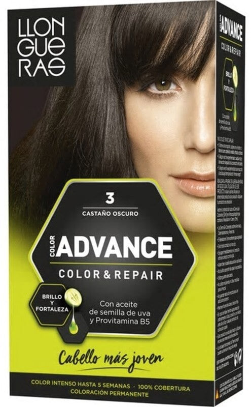 Llongueras Advance Color & Repair 3 Castaño Oscuro
