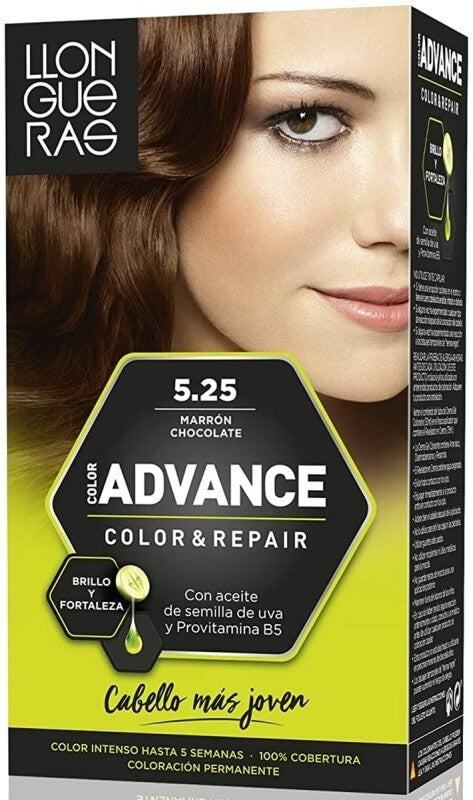 Llongueras Advance Color & Repair 5.25 Marrón Chocolate – Coloración Permanente con Cuidado Profesional