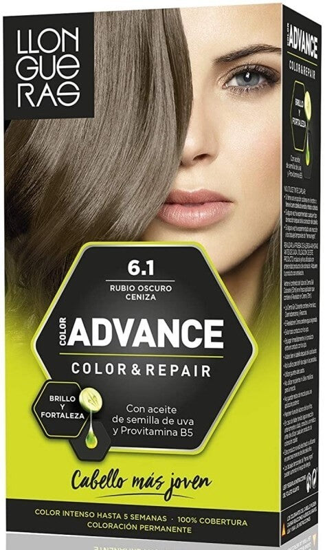 Llongueras Advance Color & Repair 6.1 Rubio Oscuro Ceniza