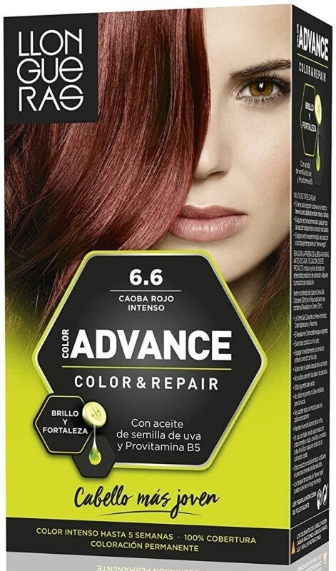 Llongueras Advance Color & Repair 6.6 Caoba Rojo Intenso