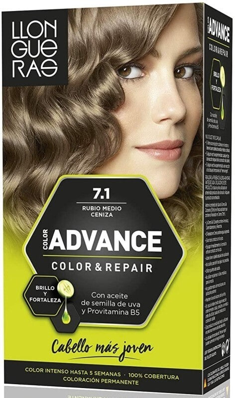 Llongueras Advance Color & Repair 7.1 Rubio Medio Ceniza