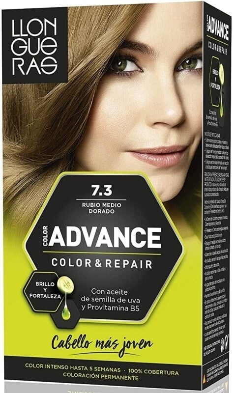 Llongueras Advance Color & Repair 7.3 Rubio Medio Dorado