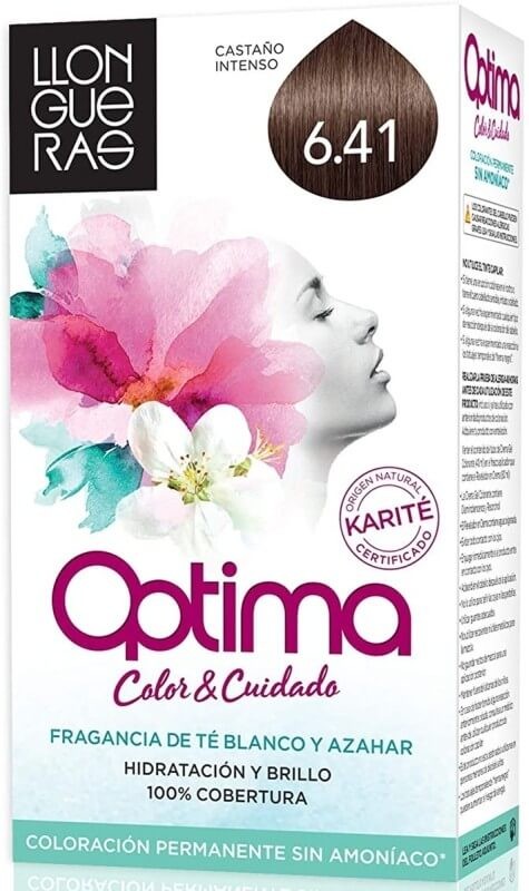 Llongueras Optima Tinte de Pelo Color Castaño Intenso 6.41