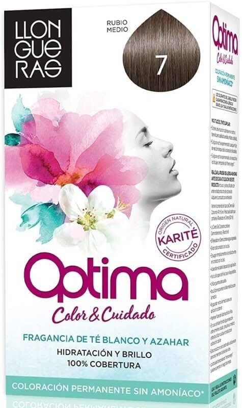 Llongueras Optima Tinte de Pelo Tono 7 Rubio Medio