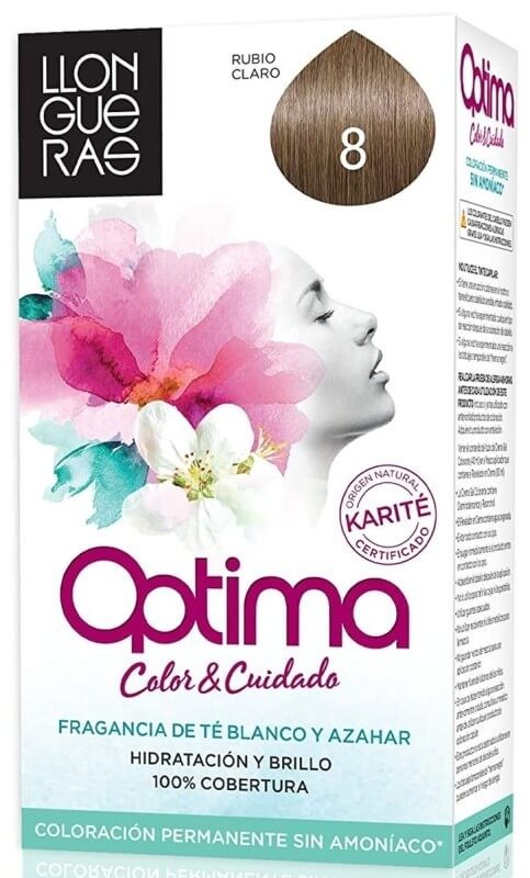 Llongueras Optima Tinte de Pelo Color Rubio Claro 8