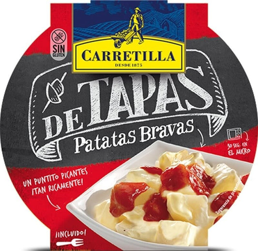 Carretilla De Tapas Patatas Bravas 280g - Sabor Picante y Auténtico Listo al Instante