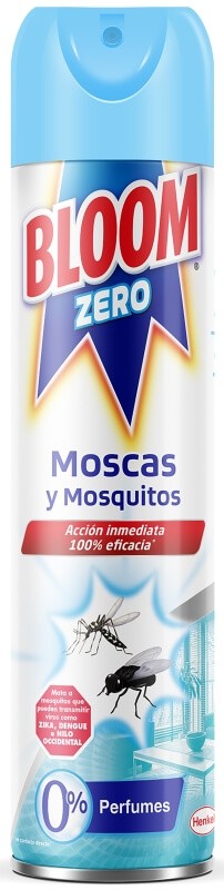 Bloom Zero Insecticida Moscas y Mosquitos 400 ml - Protección Eficaz Sin Perfumes