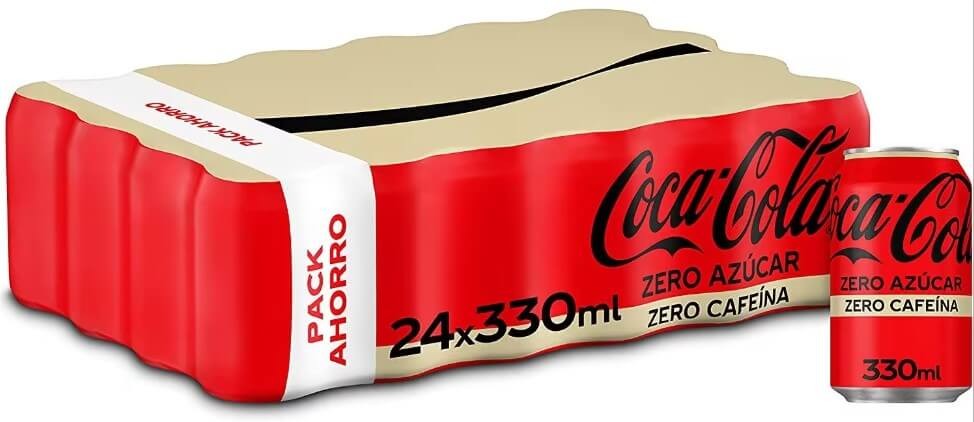 Coca Cola Zero Azúcar Zero Cafeína Pack 24 x 330 ml