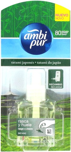Ambi Pur Recambio Eléctrico Tatami Japonés - Frescura Inspirada en la Naturaleza por 80 Días