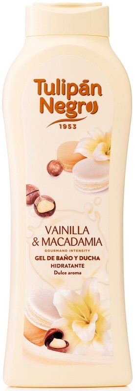 Tulipán Negro Gel de Baño y Ducha Vainilla & Macadamia 650 ml - Hidratación y Dulzura para tu Piel