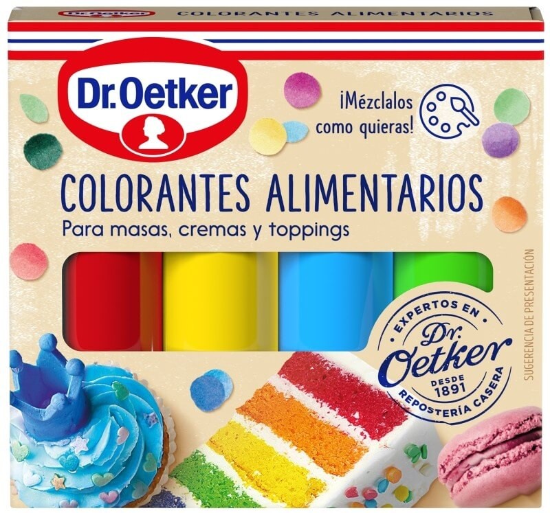 Dr. Oetker Colorantes Alimentarios 4 x 10 gr