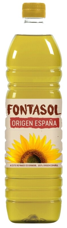 Fontasol Aceite de Girasol 1L – 100% Origen España, Suavidad y Calidad Garantizadas