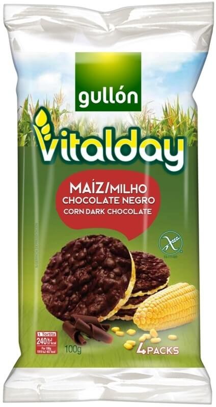Gullón Tortitas de Maiz Chocolate Negro 100 gr