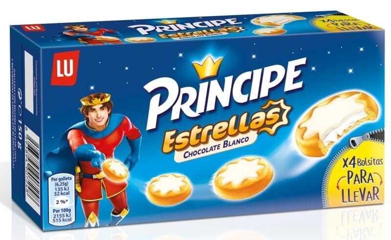 Príncipe Estrellas Chocolate Blanco 150 gr