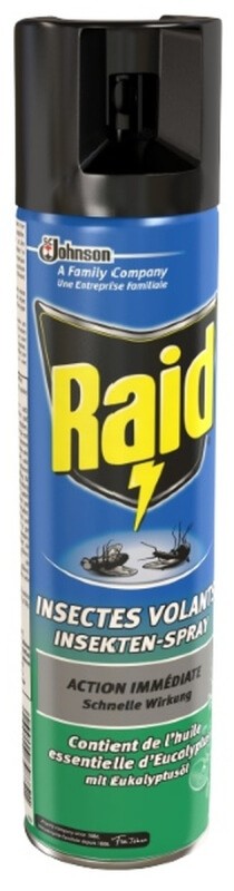 Raid Insecticida Insectos Voladores con Eucalipto 400 ml – Spray de Acción Rápida para el Hogar