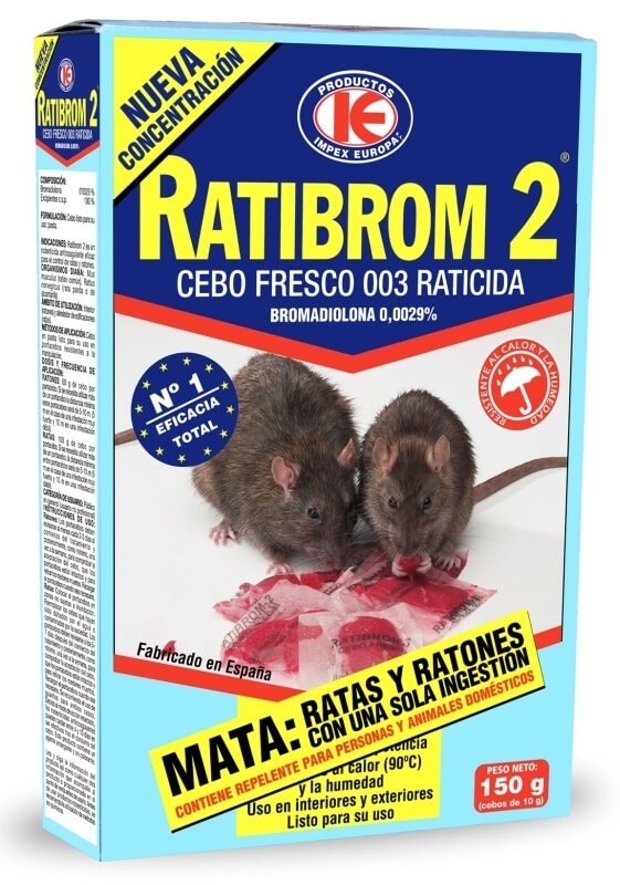 Ratibrom 2 Cebo Fresco 003 Raticida 150 gr