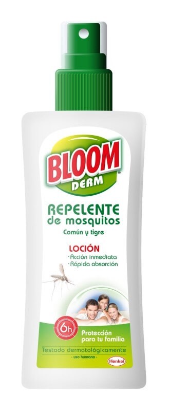 Bloom Derm Repelente de Mosquitos Loción 100 ml – Protección Familiar Contra el Mosquito Común y Tigre