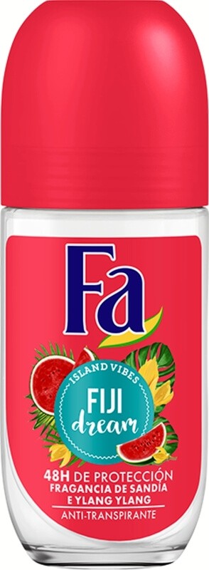 Desodorante Roll-On Fa Fiji Dream 50 ml - Protección de 48 Horas con Fragancia de Sandía y Ylang Ylang