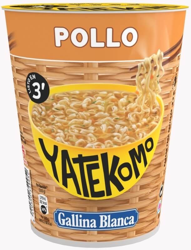 Yatekomo Fideos Orientales Sabor Pollo 60g - Rápido, Fácil y Delicioso