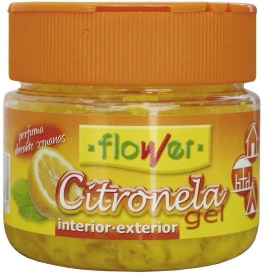 Flower Citronela Gel Interior-Exterior 125 g – Aroma Refrescante y Natural para Espacios Libres de Insectos
