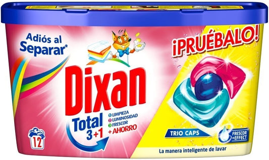 Dixan en cápsulas trio adios Al Separar 12 lavados