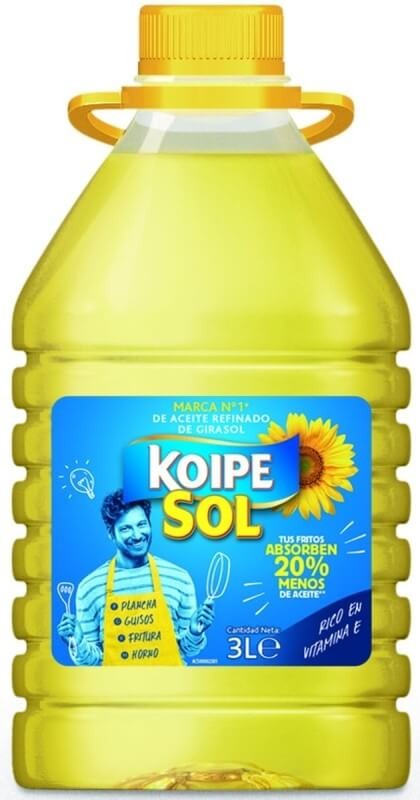 Koipe Sol Aceite de Girasol 3L - Sabor Natural y Versatilidad en la Cocina