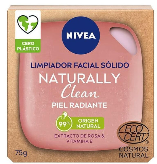 Nivea Naturally Clean Limpiador Facial Sólido 75G