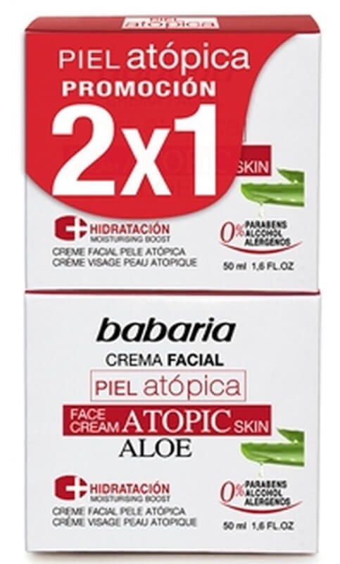 Babaria Crema Facial Pieles Atópicas 50 ml X 2 Unidades