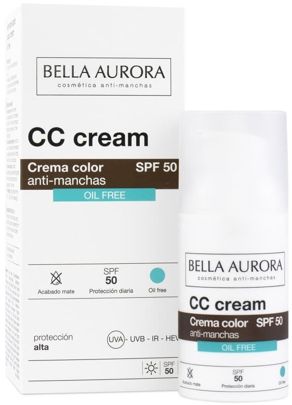 Bella Aurora Crema Solar Facial CC Cream FPS-50 Oil Free 30 ml