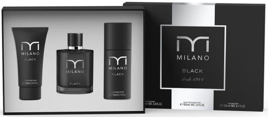 Milano Estuche Black Vapo 100 ml + After Shave Balsamo 100 ml + Desodorante Spray 150 ml