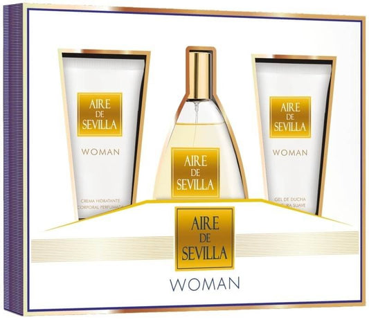 Aire De Sevilla Estuche Woman Vapo 150 ml + Crema Corporal Perfumada 150 ml + Gel De Ducha Textura Suave 150 ml