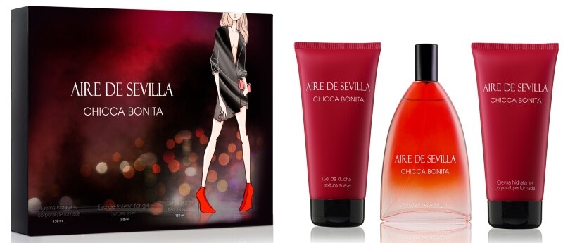 Aire De Sevilla Estuche Chicca Bonita Vapo 150 ml + Gel 150 ml + Crema Hidratante 150 ml