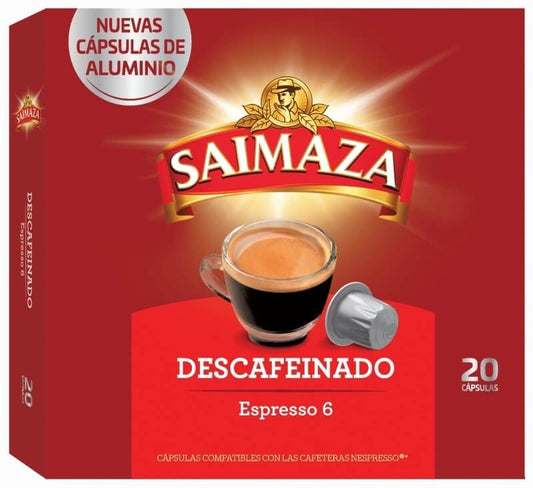 Saimaza Café Descafeinado 20 Cápsulas